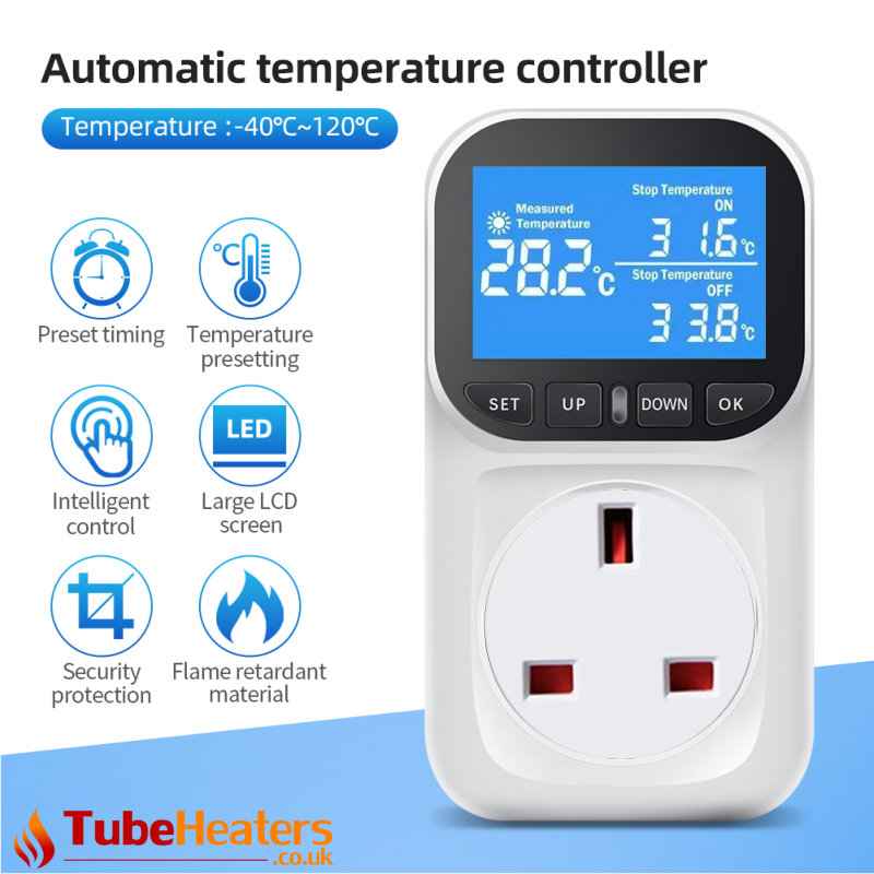 Morris Digital Plug in Thermostat For Tube Heater