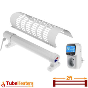 Morris 2ft Tube Heater with a Guard and a Digital Thermostat Set