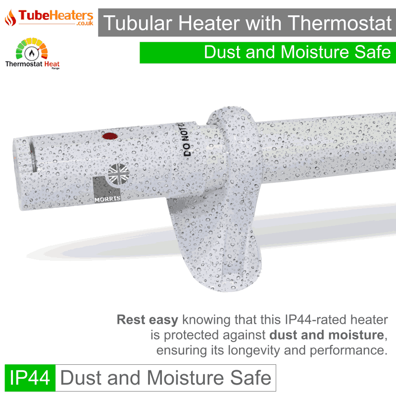 Morris 3ft Tube Heater With Thermostat - Slimline 135 Watts - Thermostat Heat Range
