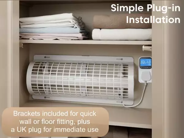 Morris 1ft thermostatically controlled tubular heaters with guard set simple installation