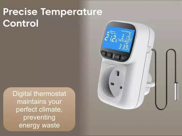 Morris tubular electric heater with thermostat and timer and guard set and probe