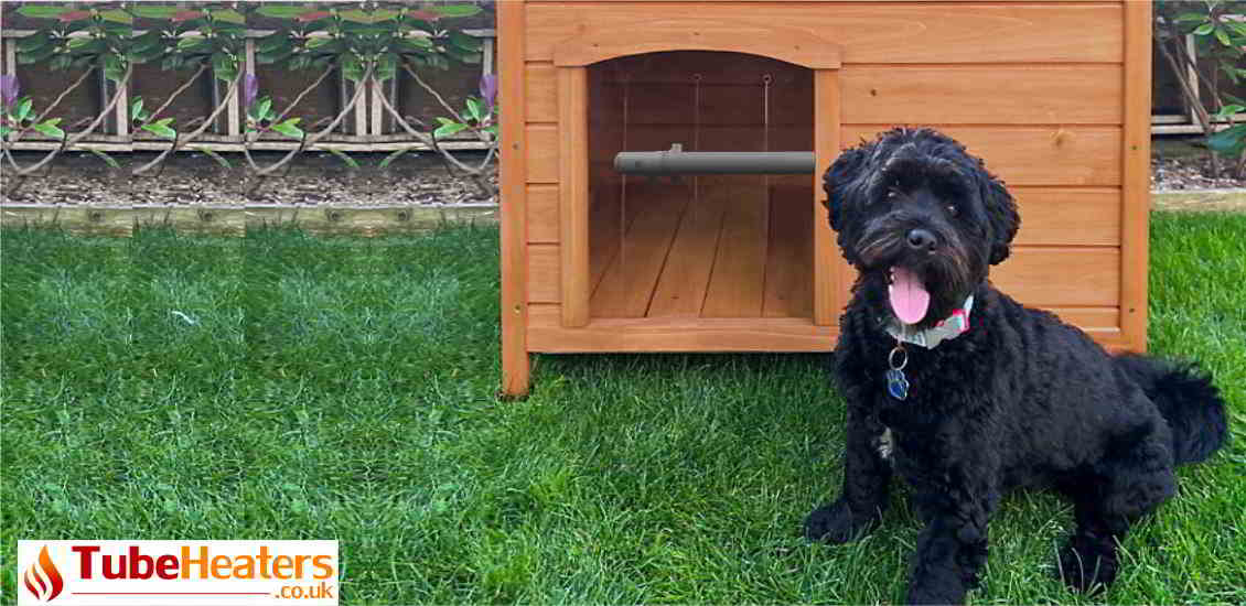 Tubular kennel heaters for dogs