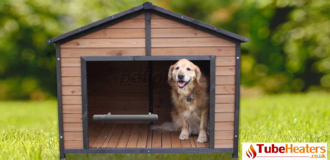 Tube heater for a dog kennel